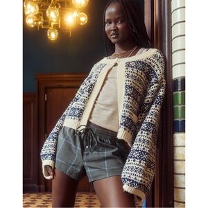 NWT Aerie Chelsea Jacket Fairisle Cardigan Sweater